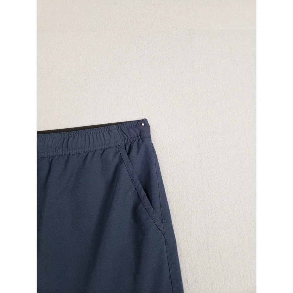 Gerry Men Athletic Short L Navy Blue Drawstring Elastic Waist Pockets Activewear